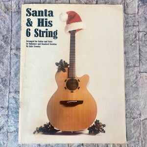 Santa And His 6 String Vintage 1996 Guitar Music Book Paperback